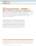 Cover page: TRPV1 channels are critical brain inflammation detectors and neuropathic pain biomarkers in mice