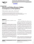 Cover page: Obesity and Kidney Disease: Hidden Consequences of the Epidemic