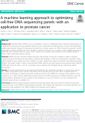 Cover page: A machine learning approach to optimizing cell-free DNA sequencing panels: with an application to prostate cancer