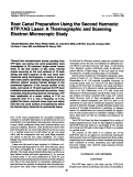 Cover page: Root canal preparation using the second harmonic KTP:YAG laser: A thermographic and scanning electron microscopic study