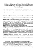 Cover page: Medicare Claims Can Be Used to Identify US Hospitals With Higher Rates of Surgical Site Infection Following Vascular Surgery