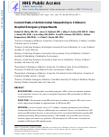 Cover page: Current State of Antimicrobial Stewardship in Children’s Hospital Emergency Departments