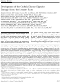 Cover page: Development of the Crohn's disease digestive damage score, the Lémann score