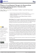 Cover page: Number of Local Regional Therapies for Hepatocellular Carcinoma and Peri-Operative Outcomes after Liver Transplantation.