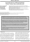 Cover page: Systematic Review of ED-based Intimate Partner Violence Intervention Research