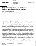 Cover page: Racial Disparities in End-of-Life Issues in Patients with Chronic Kidney Disease