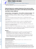 Cover page: Maternal depressive symptom trajectories from preconception through postpartum: Associations with offspring developmental outcomes in early childhood