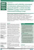 Cover page: Definitions and reliability assessment of elementary ultrasound lesions in giant cell arteritis: a study from the OMERACT Large Vessel Vasculitis Ultrasound Working Group.