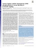 Cover page: Sortase ligation enables homogeneous GPCR phosphorylation to reveal diversity in β-arrestin coupling