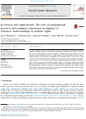 Cover page: In-services and empty threats: The roles of organizational practices and workplace experiences in shaping U.S. educators’ understandings of students’ rights