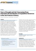 Cover page: Years of Drought and Salt: Decreasing Flows  Determine the Distribution of Zooplankton Resources  in the San Francisco Estuary