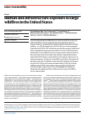 Cover page: Human and infrastructure exposure to large wildfires in the United States