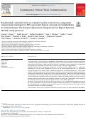 Cover page: Randomized controlled trial to evaluate locally sourced two-component compression bandages for HIV-associated Kaposi sarcoma leg lymphedema in western Kenya: The Kenyan Improvised Compression for Kaposi Sarcoma (KICKS) study protocol