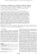 Cover page: Measurements of Pollution in the Troposphere (MOPITT) validation exercises during summer 2004 field campaigns over North America