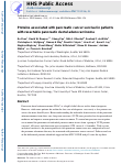 Cover page: Proteins associated with pancreatic cancer survival in patients with resectable pancreatic ductal adenocarcinoma