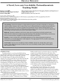 Cover page: A Novel, Low-cost, Low-fidelity Pericardiocentesis Teaching Model