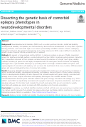 Cover page: Dissecting the genetic basis of comorbid epilepsy phenotypes in neurodevelopmental disorders