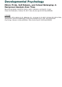 Cover page: Ethnic Pride, Self-Esteem, and School Belonging: A Reciprocal Analysis Over Time