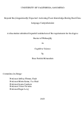 Cover page: Beyond the (Linguistically) Expected: Activating Event Knowledge During Real-Time Language Comprehension