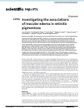 Cover page: Investigating the associations of macular edema in retinitis pigmentosa