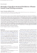 Cover page: Hemisphere-Dependent Attentional Modulation of Human Parietal Visual Field Representations