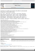 Cover page: Assessment of scientific gaps related to the effective environmental management of deep-seabed mining