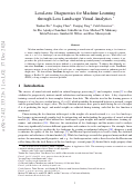 Cover page: LossLens: Diagnostics for Machine Learning Through Loss Landscape Visual Analytics