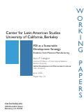 Cover page: FDI as a Sustainable Development Strategy: Evidence from Mexican Manufacturing