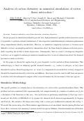 Cover page: Analysis of carbon chemistry in numerical simulations of vortex flame 
interaction