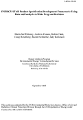Cover page: Energy star product specification development framework: Using data and 
analysis to make program decisions