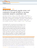 Cover page: Oxidized phospholipids regulate amino acid metabolism through MTHFD2 to facilitate nucleotide release in endothelial cells