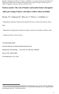 Cover page: Features matter: the role of number and gender features during the online processing of subject- and object- relative clauses in Italian