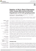 Cover page: Deletion of Vhl in Dmp1-Expressing Cells Causes Microenvironmental Impairment of B Cell Lymphopoiesis