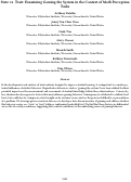 Cover page: State vs. Trait: Examining Gaming the System in the Context of Math Perception Tasks