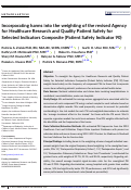 Cover page: Incorporating harms into the weighting of the revised Agency for Healthcare Research and Quality Patient Safety for Selected Indicators Composite (Patient Safety Indicator 90).