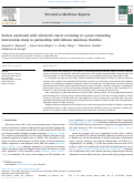 Cover page: Factors associated with colorectal cancer screening in a peer-counseling intervention study in partnership with African American churches