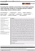 Cover page: Increasing the resolution and precision of psychiatric genome-wide association studies by re-imputing summary statistics using a large, diverse reference panel.