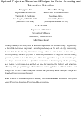 Cover page: Optimal Projective Three-Level Designs for Factor Screening and Interaction Detection