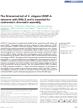 Cover page: The N-terminal tail of C. elegans CENP-A interacts with KNL-2 and is essential for centromeric chromatin assembly