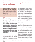 Cover page: An expanded regulatory network temporally controls Candida albicans biofilm formation