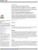 Cover page: Discordant vascular parameter measurements in diabetic and non-diabetic eyes detected by different optical coherence tomography angiography devices