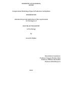 Cover page: Computational Modeling of Speech Production and Aphasia