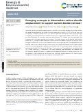 Cover page: Emerging concepts in intermediate carbon dioxide emplacement to support carbon dioxide removal