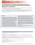 Cover page: Prenatal Exposure to Electronic-Cigarette Aerosols Leads to Sex-Dependent Pulmonary Extracellular-Matrix Remodeling and Myogenesis in Offspring Mice.