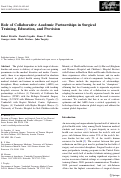 Cover page: Role of Collaborative Academic Partnerships in Surgical Training, Education, and Provision