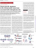 Cover page: Neuron-specific signatures in the chromosomal connectome associated with schizophrenia risk