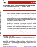 Cover page: Methane and nitrous oxide emissions from Canadian dairy farms and mitigation options: An updated review