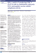 Cover page: IFN-γ- and IL-17-producing CD8+ T (Tc17-1) cells in combination with poly-ICLC and peptide vaccine exhibit antiglioma activity