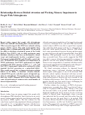 Cover page: Relationships Between Divided Attention and Working Memory Impairment in People With Schizophrenia