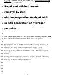 Cover page: Rapid and Efficient Arsenic Removal by Iron Electrocoagulation Enabled with in Situ Generation of Hydrogen Peroxide